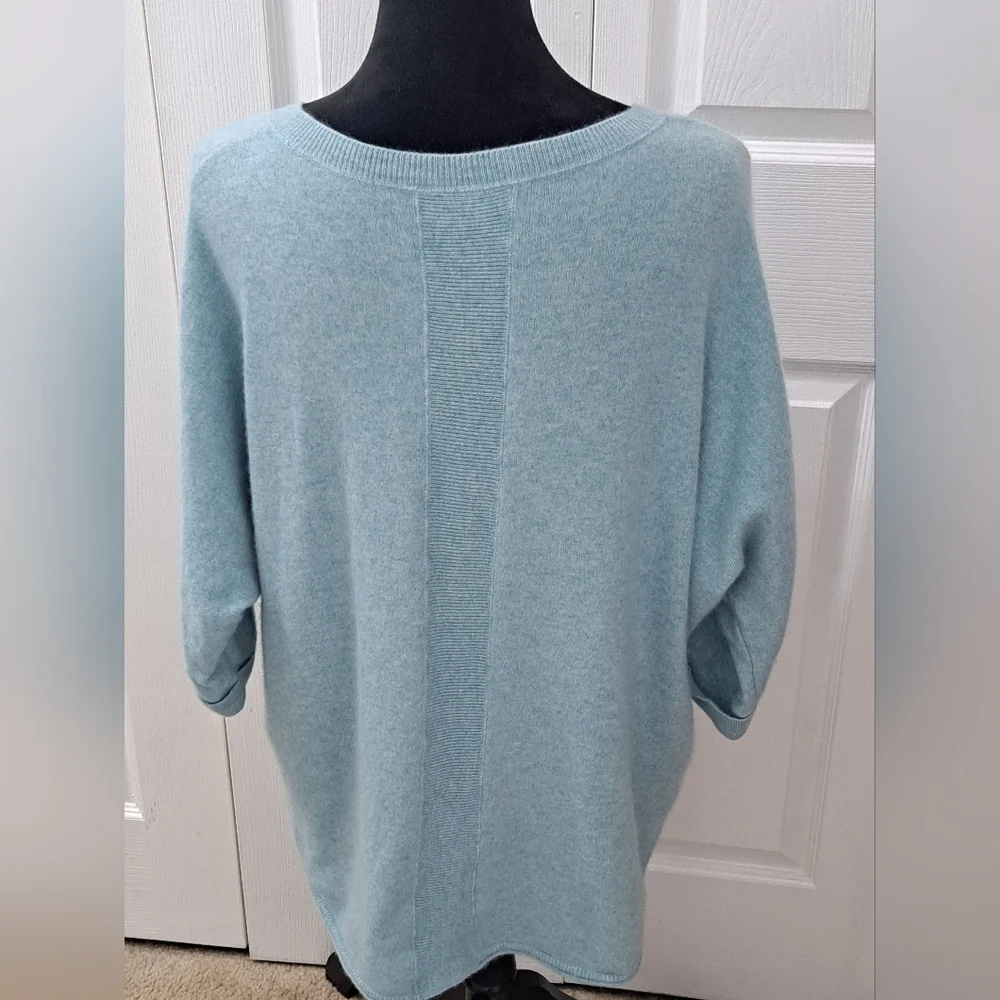 Wrap Baby Blue 100% Cashmere Pullover Sweater